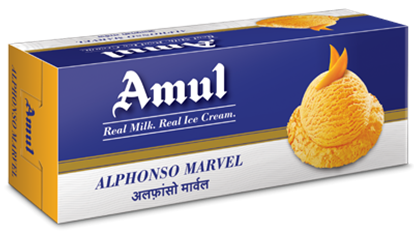 Picture of Ice Cream Alphonso marvel 2L. (Amul)