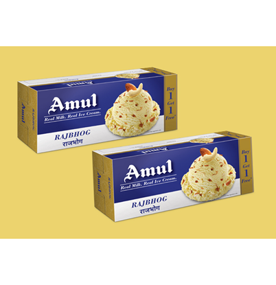 Picture of Ice Cream Rajbhog (Amul) (750ml. +750ml.)