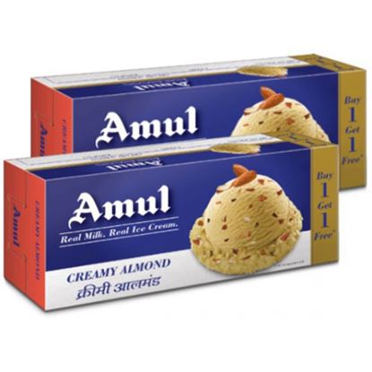 Picture of Ice Cream Creamy Almond (Amul) (750ml.+750ml.)