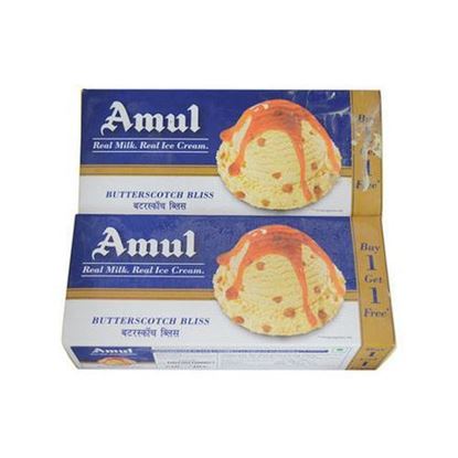 Picture of Ice Cream Butterscotch Bliss (Amul) (750ml.+750ml.)
