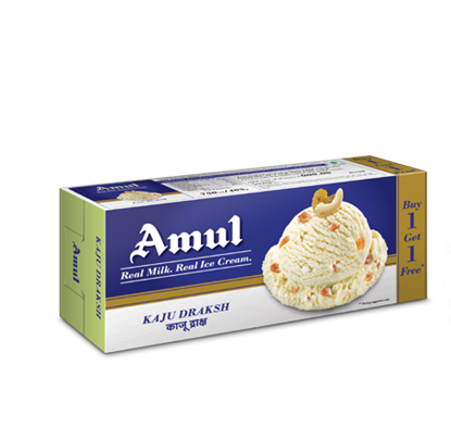 Picture of Ice Cream Kaju Draksh (Amul) (750ml.+750ml.)
