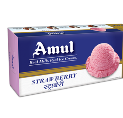 Picture of Ice Cream Strawberry (Amul) (750ml.+750ml.)